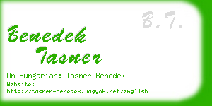 benedek tasner business card